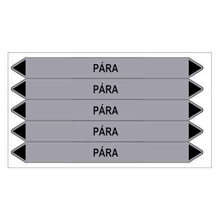 Značení potrubí, pára,5 ks, 150 × 12 mm